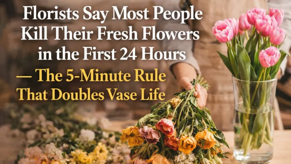 Florists Say Most People Kill Their Fresh Flowers in the First 24 Hours — The 5-Minute Rule That Doubles Vase Life